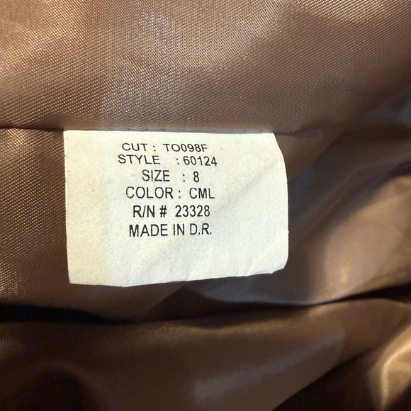 Forecaster of Boston Tan Wool Pea Coat with Scarf Size 8 - Picture 12 of 15